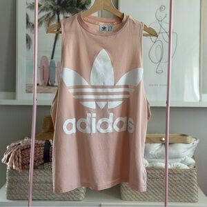 Adidas Originals Pink Trefoil Logo Sleeveless Tank | Size XL